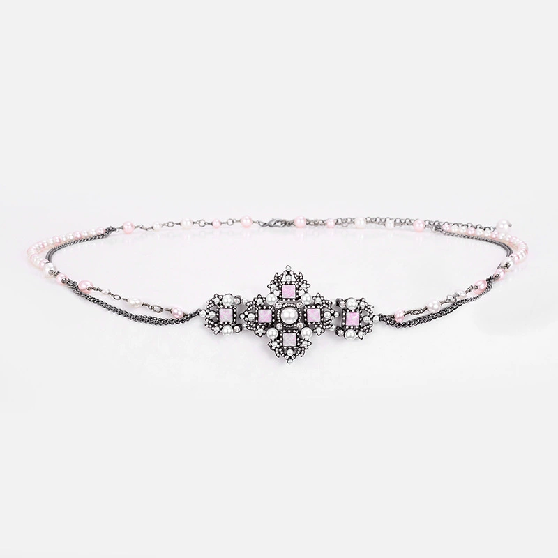 Модный фуксиевый пояс-жемчужина, платье, стиль Chanel