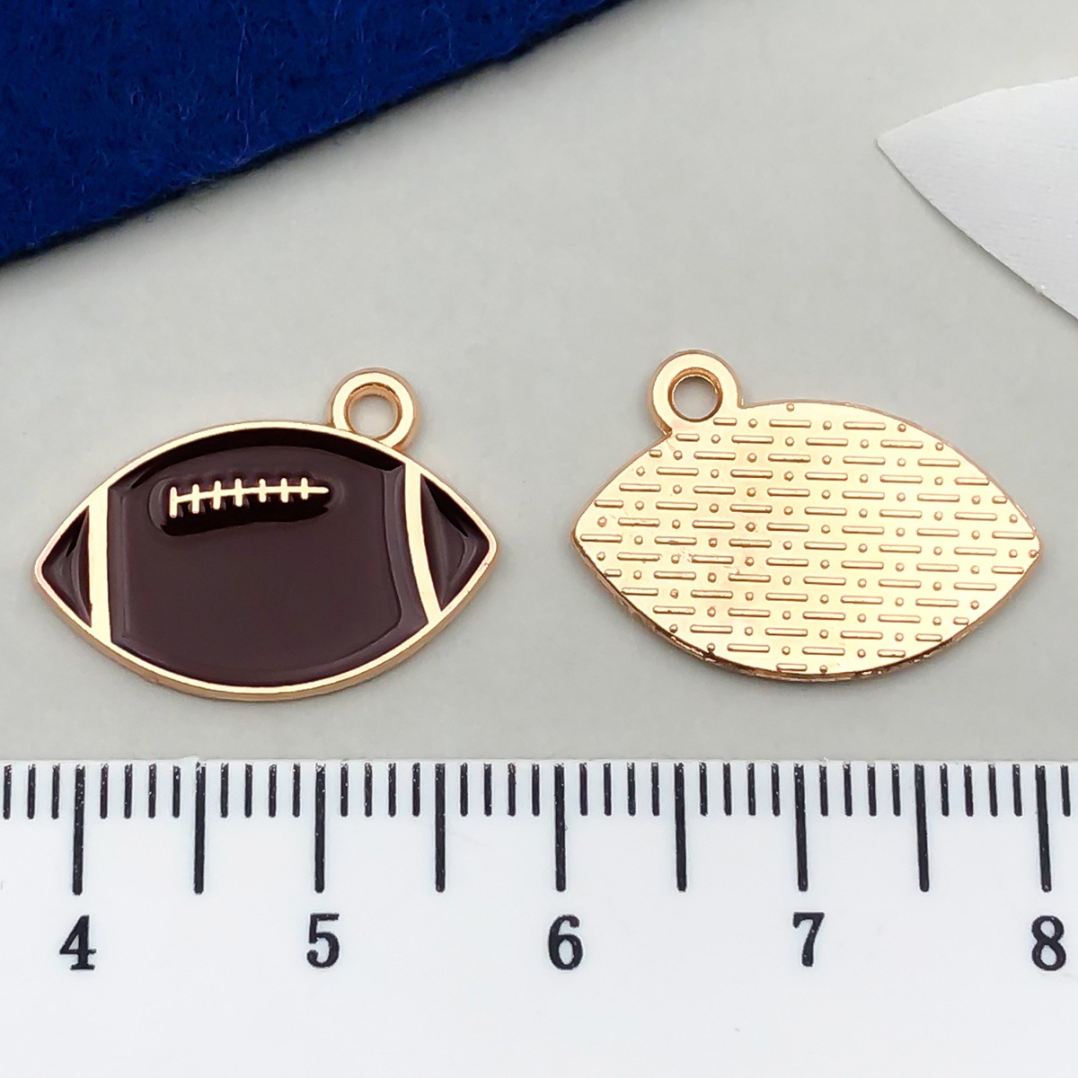 1 dark brown football 20x14mm-0.9g-21740