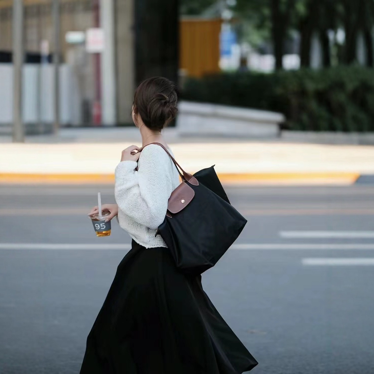 法国龙包70周年刺绣经典大容量通勤手提托特尼龙斜挎折叠百搭女包