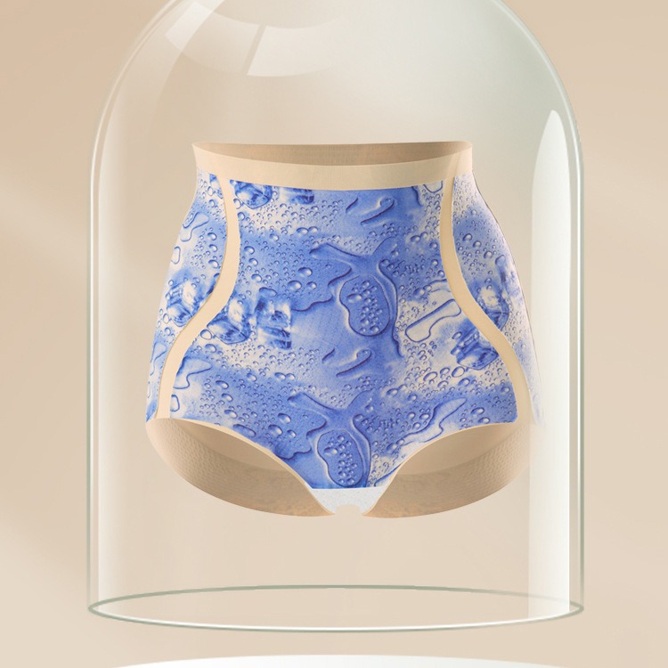 新品608夏季涼感透氣提臀收腹內褲女抑菌高腰三角褲遮肉顯瘦