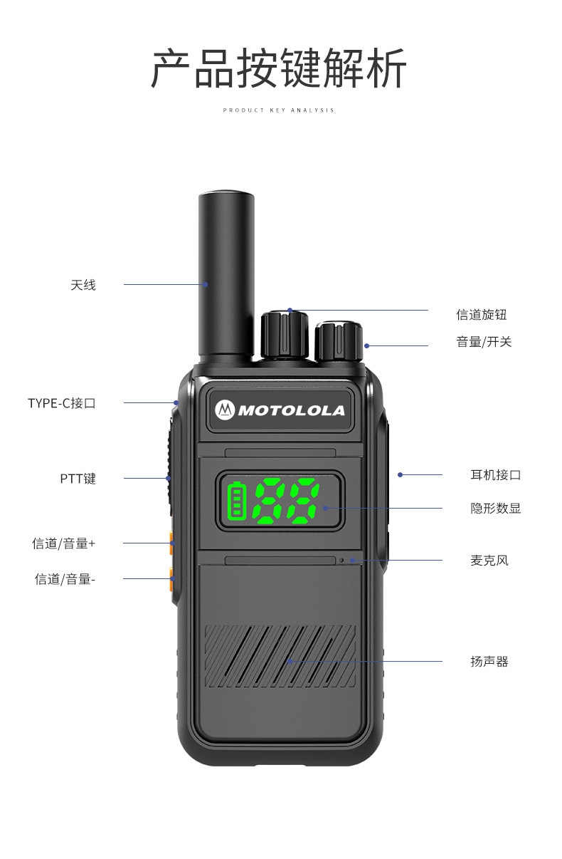 New Walkie-Talkie Outdoor Machine Kilometer Civilian Kilometer High Power Handheld Hotel Construction Site Wholesale