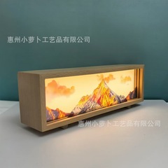 新商品創意3d充電タイプの照明画小夜灯タッチ式制御無極調光ベッドの雰囲気灯装飾