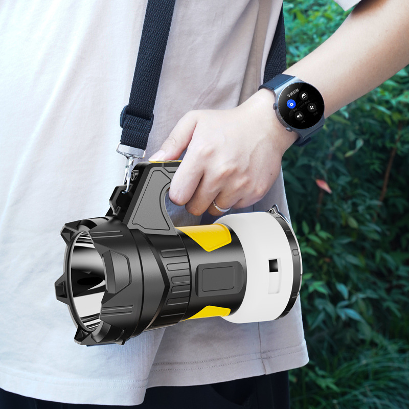 Camping transfronterizo luz de campo colorida cadena de luz láser rojo y blanco mecha de luz de dedo estrella luz de camping al aire libre