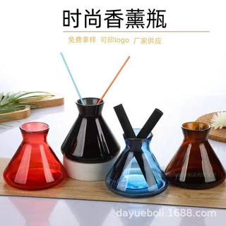 香薰瓶玻璃无火藤条装饰摆件玻璃香氛瓶北欧创意酒店民宿扩香瓶