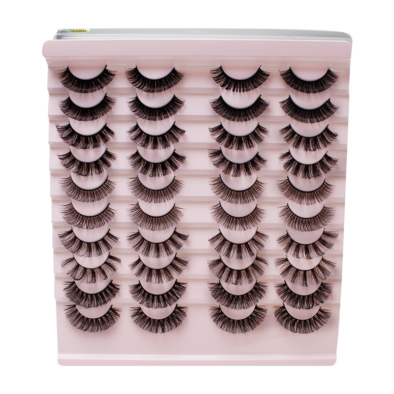 Dingsen pestañas postizas fábrica transfronteriza suministro estable 20 pares DD ruso rizado pestañas gruesas europeas y americanas