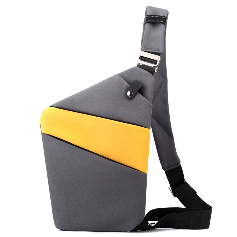 Deep gray with yellow right shoulder