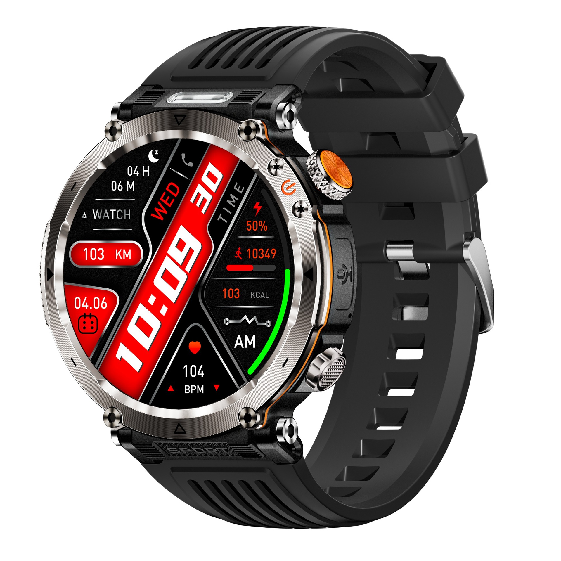 Cross-Border Popular Product Ht30 Outdoor Sports Waterproof Bluetooth Call Information Reminder Led Light Lighting Smart Watch