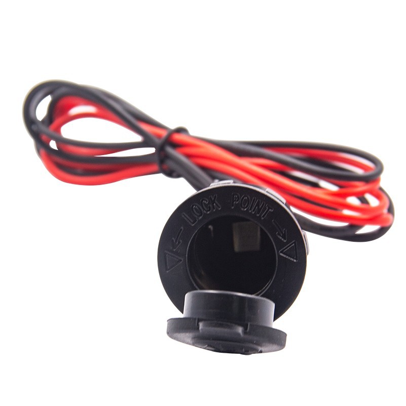 12V Waterproof Car Cigarette Lighter Socket 60CM Cable Car Boat Motorcycle Tractor Power Socket for Car