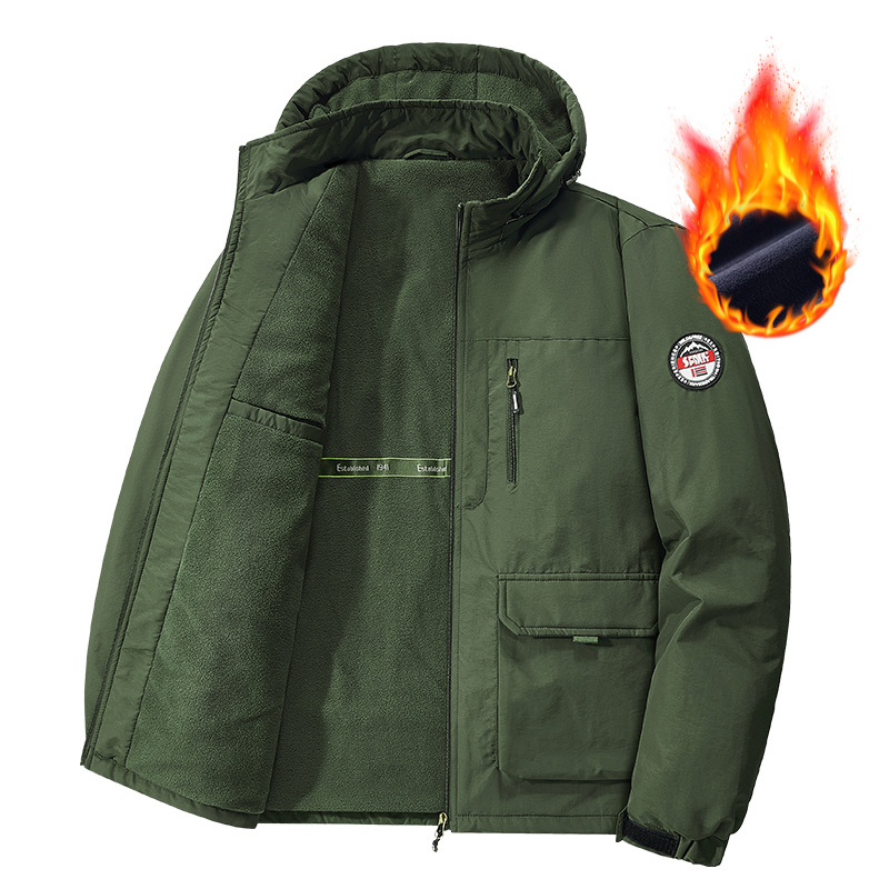 Capa de algodón de invierno chaqueta de hombre otoño y invierno nuevo tamaño de moda chaqueta de algodón de lana chaqueta de invierno chaqueta de algodón
