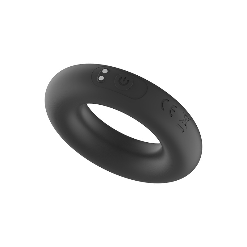 Dual-Motor Vibrating Silicone Cock Ring, Button-Control Delay Ring for Men — detail image 16