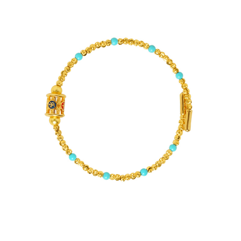 Vietnam Sha Jin Retro Fu Zi Ping An Joy Ruyi brazalete hueco no se desvanecerá joyería de moda nacional al por mayor