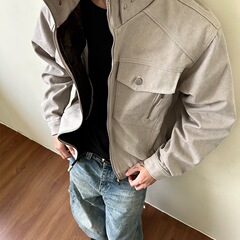 龙龙历险记蛇年限定座山雕夹克棉服男款冬季高级感解构设计美式高