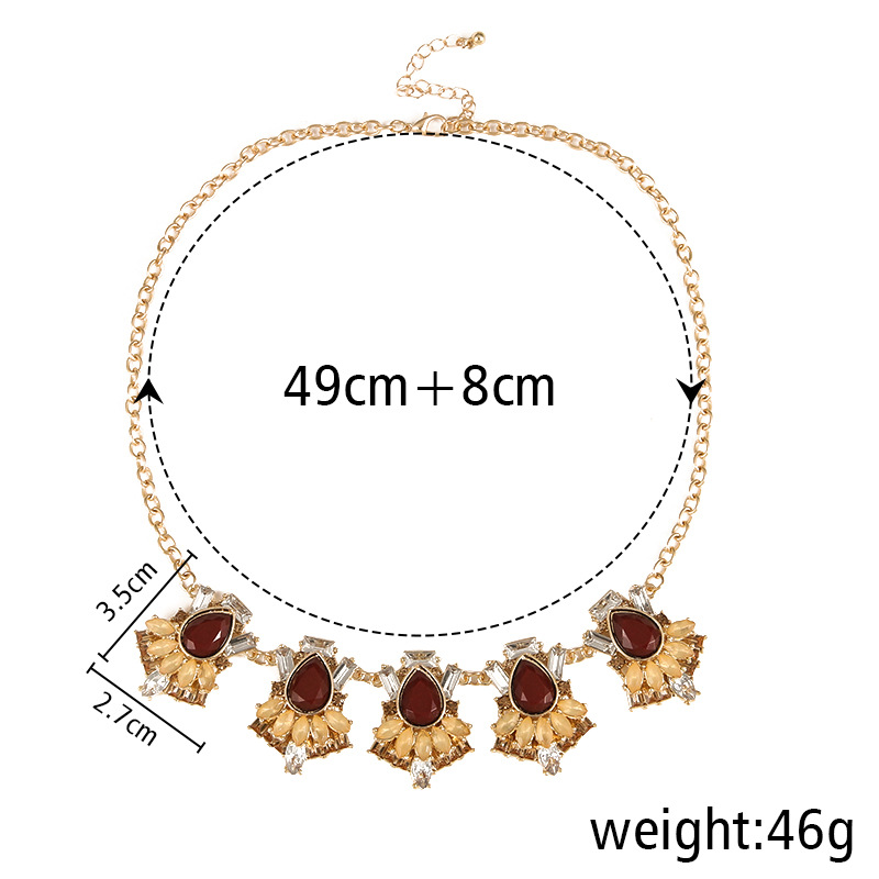 1 Piece Fashion Snowflake Alloy Tassel Plating Inlay Zircon Women's Necklace display picture 1