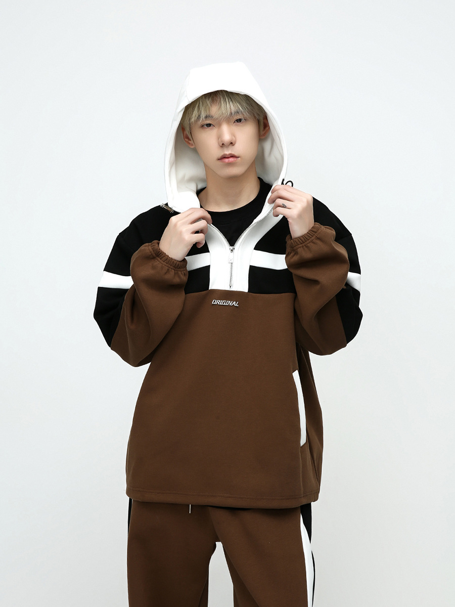 Mtlclothes ropa de Hombre | 2023 otoño americano nicho deconstrucción diseño color matching suéter casual traje moda