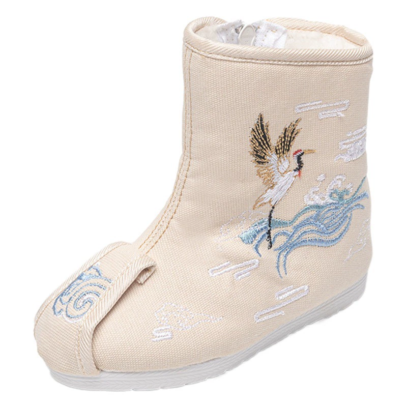 Старые пекинские туфли для мальчиков Hanfu сапоги в китайском стиле детские вышитые туфли