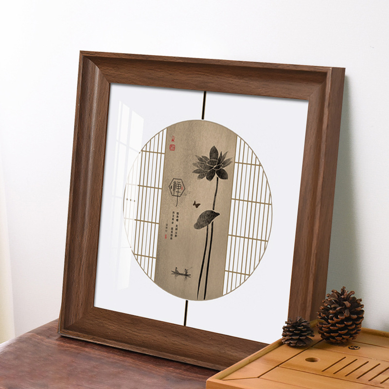 European-style retro square picture frame wall-mounted calligraphy and painting frame mounting large size 33cm38cm photo frame decoration table