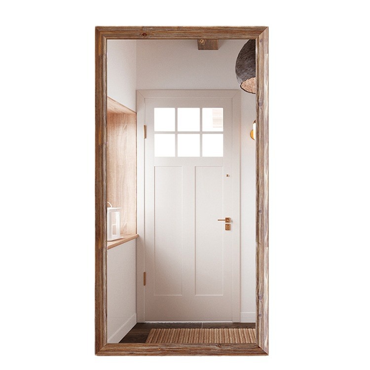 BOLEN-espejo de cuerpo entero americano, espejo de cuerpo entero de madera maciza, estilo ins, espejo de suelo, tienda de ropa para el hogar, espejo grande al por mayor
