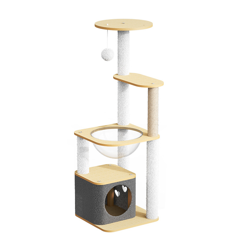 Tablero de densidad Marco de escalada para gatos grande cápsula espacial nido para gatos árbol para gatos tabla de agarre para gatos plataforma de salto para gatos integrada marco para gatos