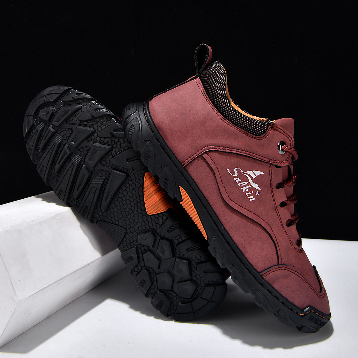 Men's Plus Size Pu Leather Casual Ankle Boots With Lace-up Design_voghion.com