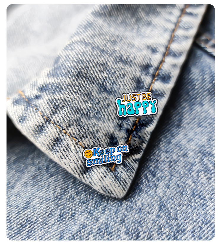 Enamel, Enamel Craft Cute Pin Letter Colorful Badge Alloy Enamel Unisex Brooches