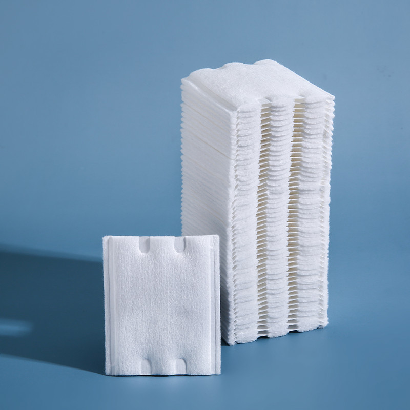 algodón cosmético algodón cosmético cuadrado algodón cosmético no tejido cuadrado algodón cosmético de tres capas