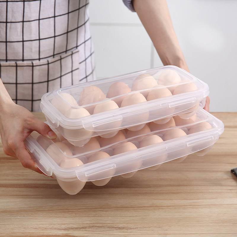 Pp Egg Box Kitchen Cabinet Egg Protection Box Refrigerator Side Door Stackable Egg Rack 10 Slots 18 Slots 34 Slots