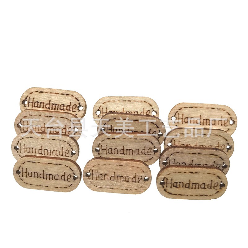 Spot supply wooden sign log color 24x 12mm oval handmade wooden sign Spot supply wooden sign log color 24x 12mm oval handmade wooden sign