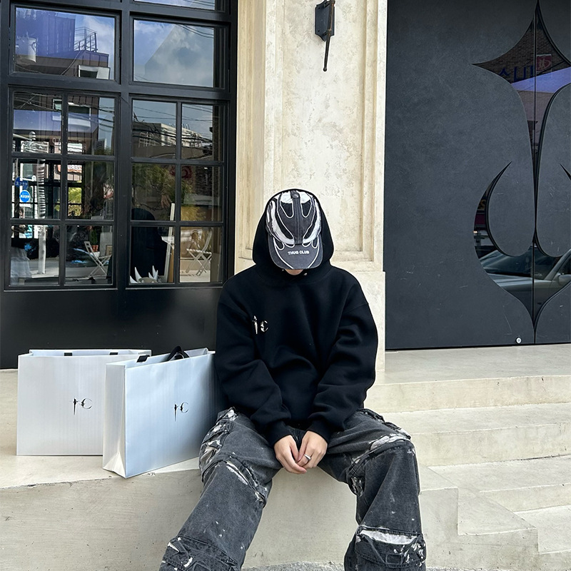 Heavyweight Thug Club Park Jae-bum Star Moon Metal Design Cleanfit Hooded