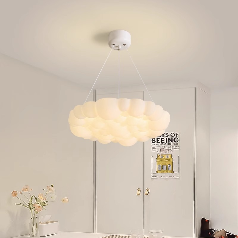 Dormitorio techo lámpara redins burbuja de crema lámpara de comedor de amplio espectro LED protector de ojos niña lámpara de habitación de niños