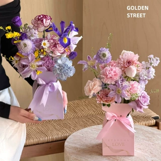 Flower bouquet packaging box material tote bag flower basket