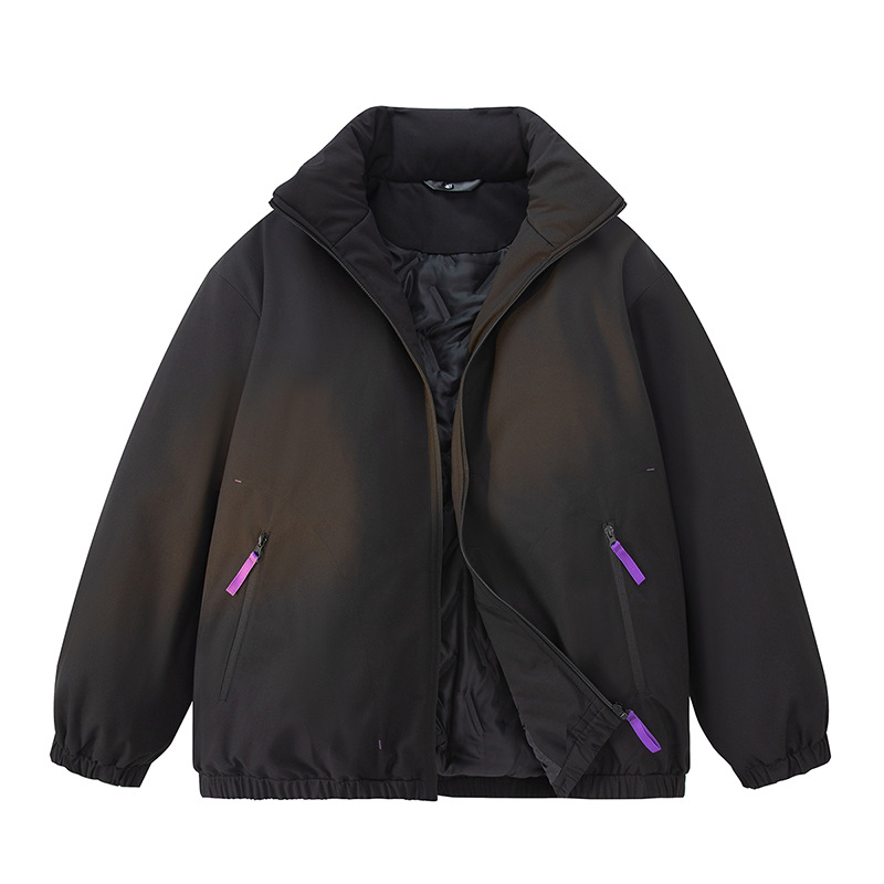 Steppjacke mit Stehkragen für Damen und Herren, Herbst-Steppjacke, dicke, lockere Steppjacke für Paare_voghion.com