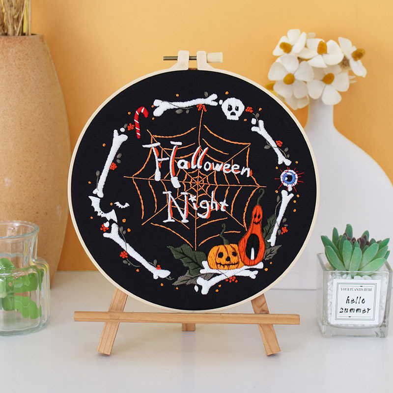 Nuevo producto 2024 feliz Halloween bordado amazon venta caliente bordado a mano bordado diy material paquete