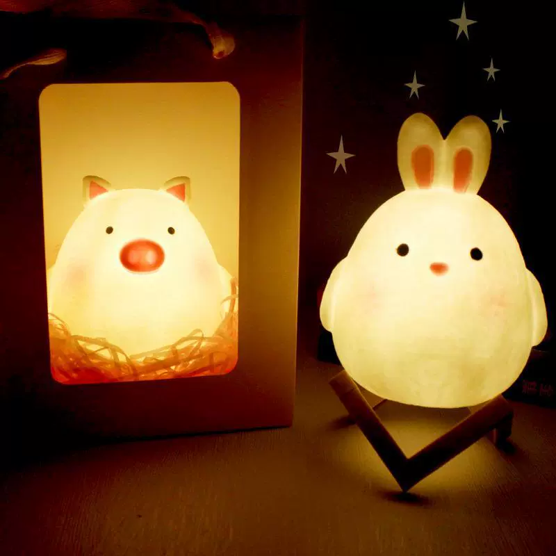 网红卡通小夜灯卧室氛围灯夜市摆摊发光玩具创意礼品伴手礼物批发