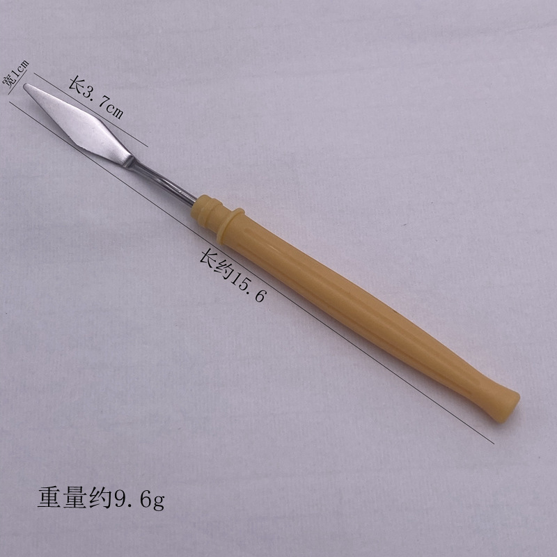 Cuchillo de pintura al óleo especial de arte, polvo de agua, pigmento de acrílico, cuchillo de selección de cuchillo de madera de acero inoxidable, cuchillo de toner de punta plana