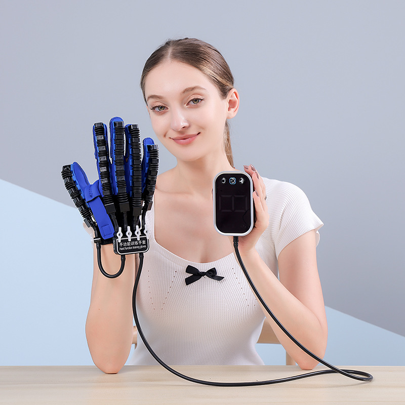 手の指のリハビリの訓練器材の5本の手の機能は屈伸の片麻痺の中風の電動のロボットの手袋を鍛えます。|undefined