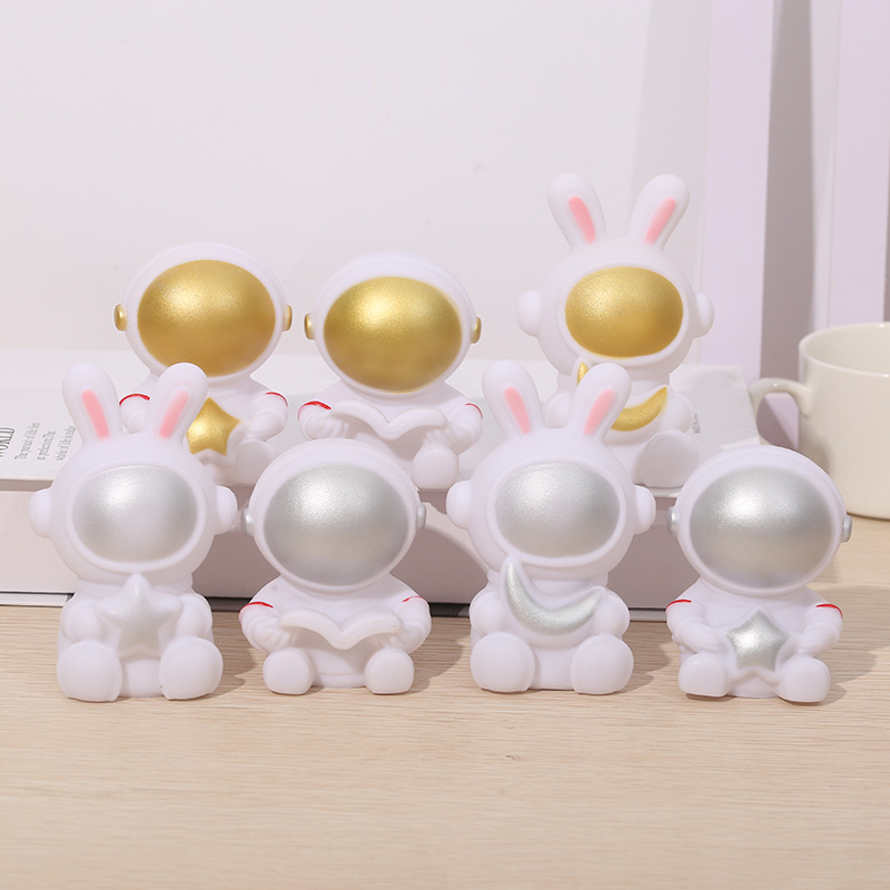 宇航员太空兔子小夜灯ins学生装饰卧室床头灯摆件礼物led灯迷你