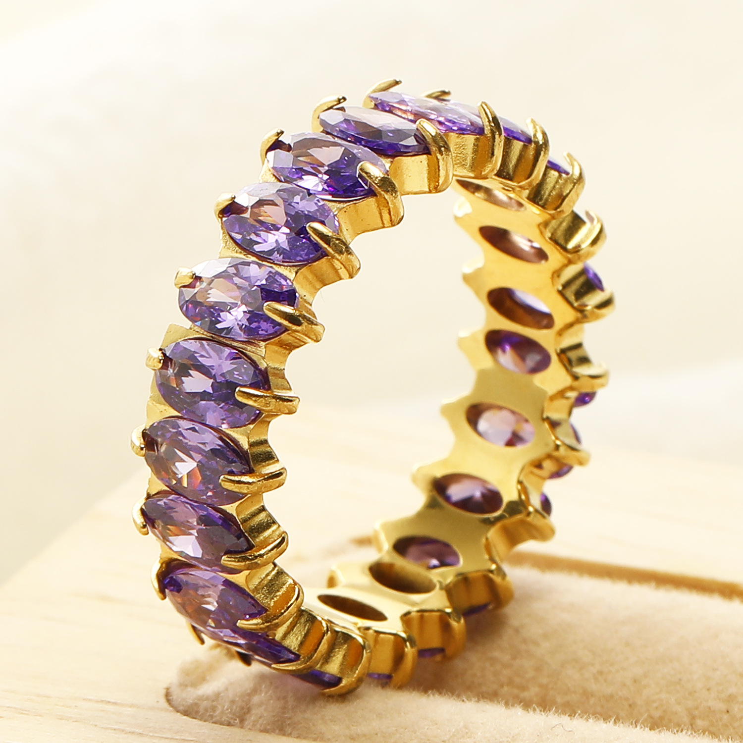 6g Weight Real Gold Plated Plating Material Rings Classification 10, 6, 8 Ring Size 1 Piece Quantity Holiday, Daily Occasion 304 Stainless Steel Material Geometric Pattern Women's Gender Elegant Style Waterproof Non Tarnish, Plating Craft Real Gold Plated Geometric 304 Stainless Steel Elegant Waterproof Non Tarnish Rings 4