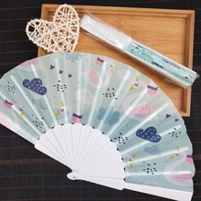23cm西瓜图清凉一夏塑料平板折叠绢扇单面小清新扇子创意广告扇