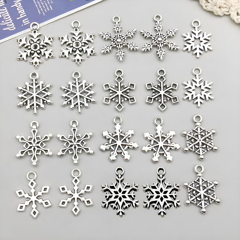 1 boutique explosions diy alloy christmas charm variety of snowflake pendant handmade necklace bracelet jewelry accessories 1 boutique explosions diy alloy christmas charm variety of snowflake pendant handmade necklace bracelet jewelry accessories