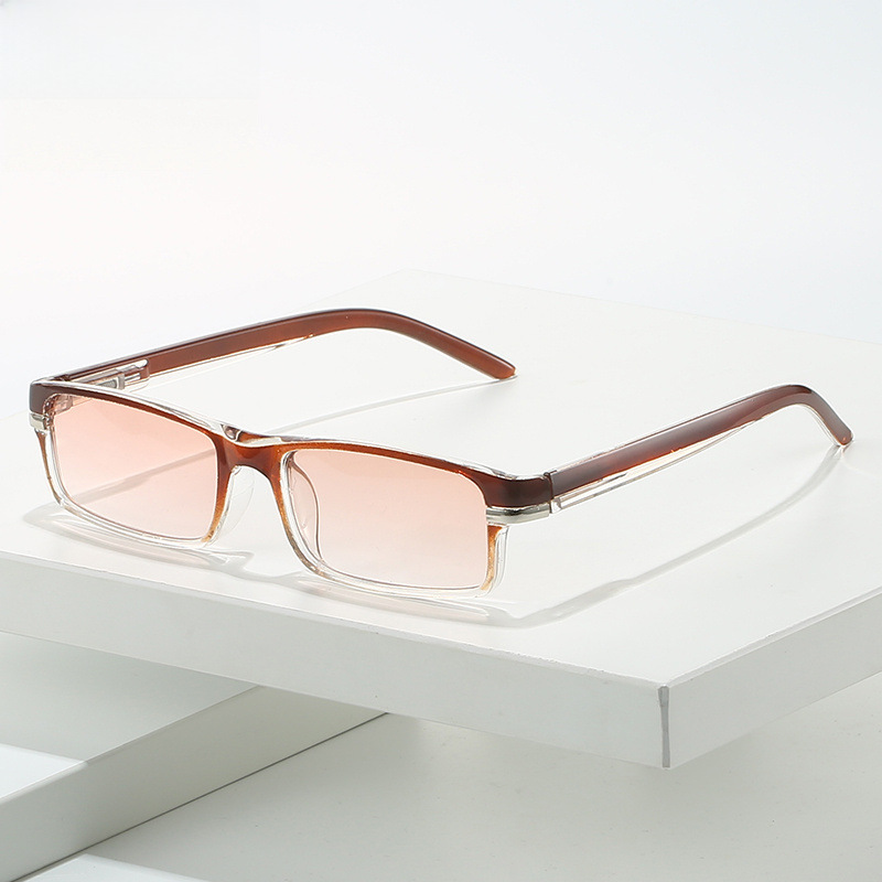 Grenzüberschreitende Lesebrille mit Federbeinen für den Außenbereich, allmählicher Teerahmen, versilbertes Zubehör, doppelter Tee-Sonnenschutz, Lesespiegel für ältere Menschen_voghion.com