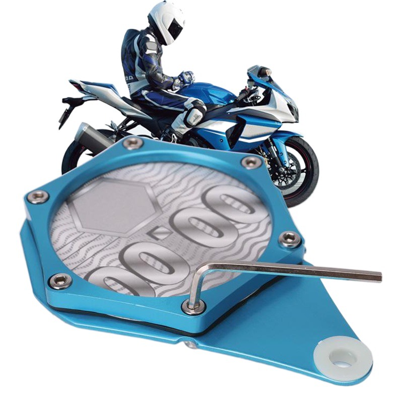 Marca de impuestos de motocicleta Marca decorativa Coche eléctrico Lista de impuestos generales Marca de etiquetas Placa de impuestos hexagonales de aluminio CNC de alta calidad