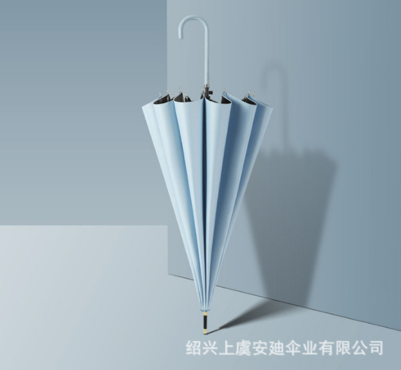 Paraguas de 24 varillas para hombre, mango largo, venta al por mayor, paraguas de golf doble grande, publicidad impresa, mango recto, revestimiento negro engrosado personalizado