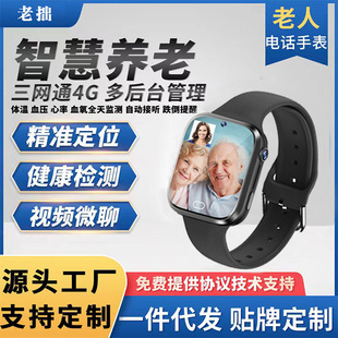 Есть синхронизация с телефоном, защитные умные часы для пожилых людей, сигнализация, термометр, 4G, защита при падении