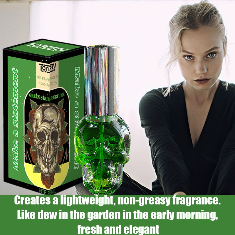 TONPLY трансграничный новый продукт женские духи с зеленым черепом, эфирное масло, без спирта, женские духи 30 мл