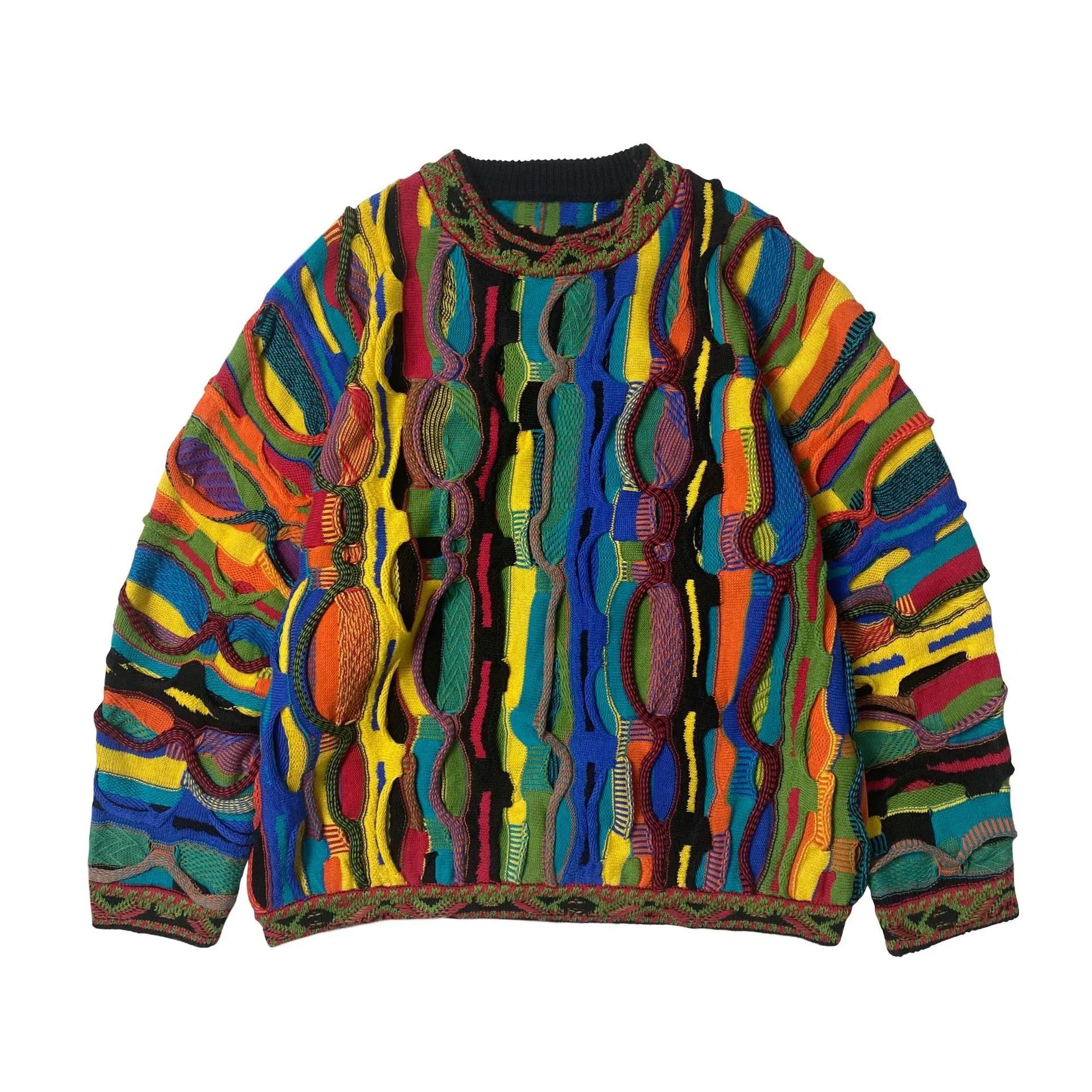 Retro Sweatshirt Für Herren Mit 3d Print Im Strick-look_voghion.com