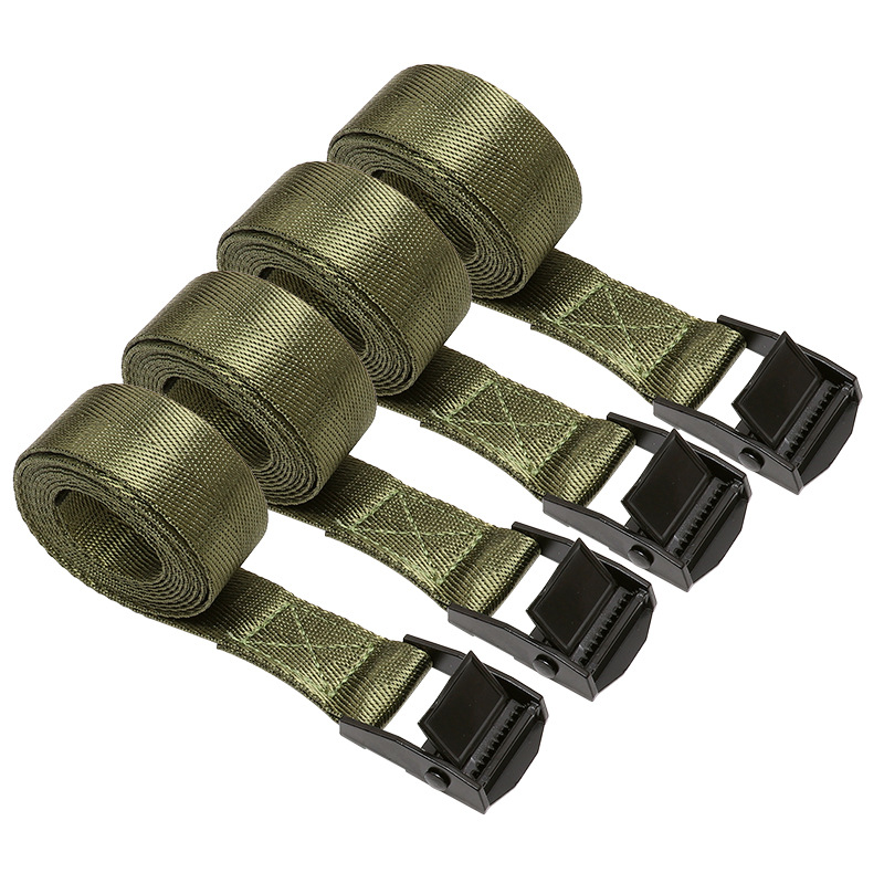 Army Green Zinc Alloy Buckle Tie-Down Strap Truck Motorcycle Bike