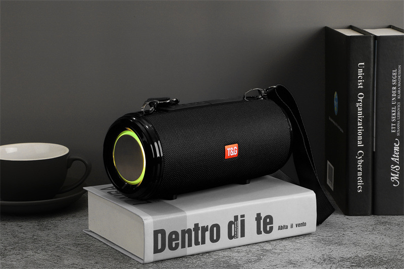 Altavoz Bluetooth TG537, subwoofer impermeable con luces RGB, tarjeta T, para exteriores