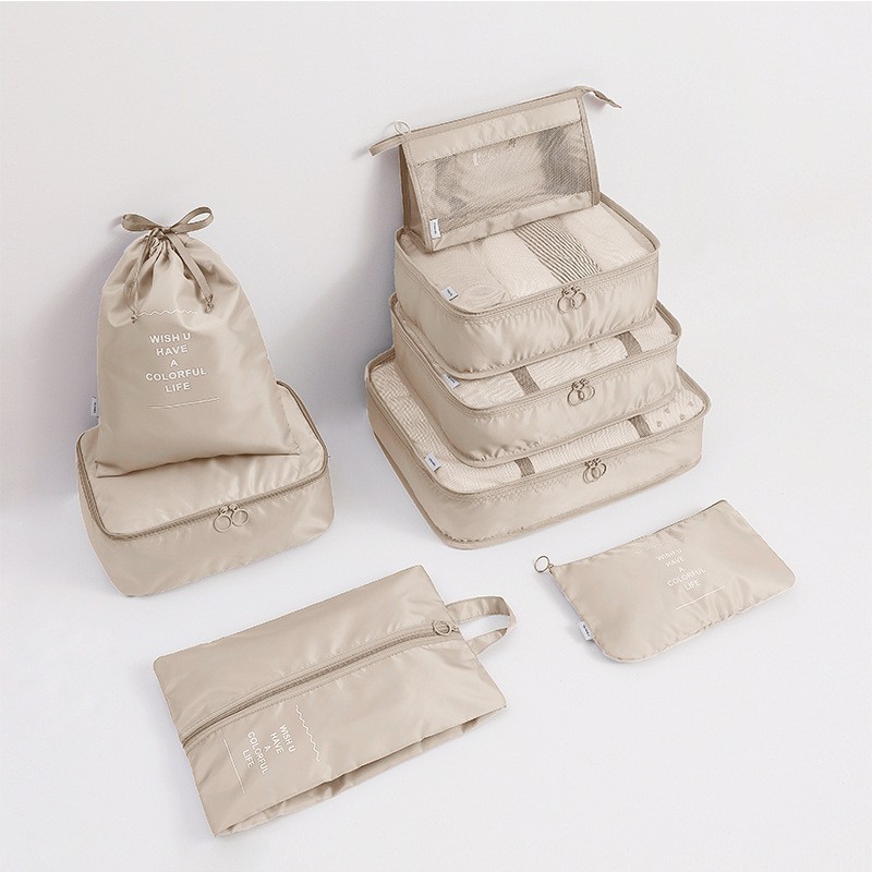 Amazon Travel storage bolsa de almacenamiento de viaje 8 piezas traje de 8 piezas bolsa de almacenamiento de clasificación de ropa de viaje