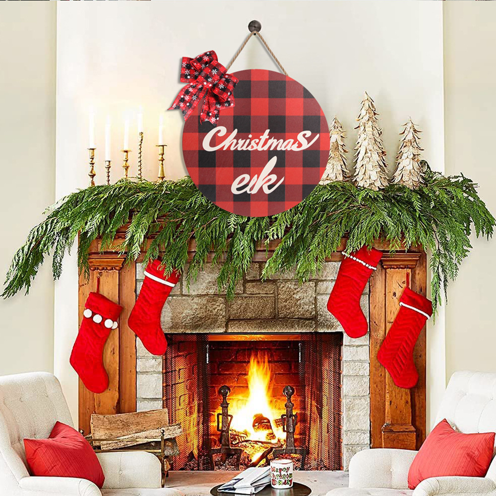 360g Weight Hanging Ornaments Event & Party Supplies Christmas Cartoon Style Letter Elk Wood Party Hanging Ornaments Decorations Hanging Ornaments