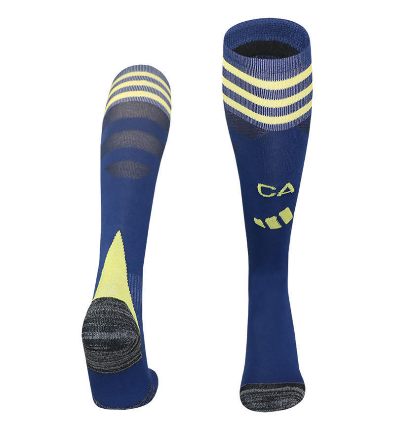 26 club tailandés Copa del Mundo calcetines de fútbol para hombres toallas profesionales sobre la rodilla antideslizante calcetines gruesas para adultos y niños